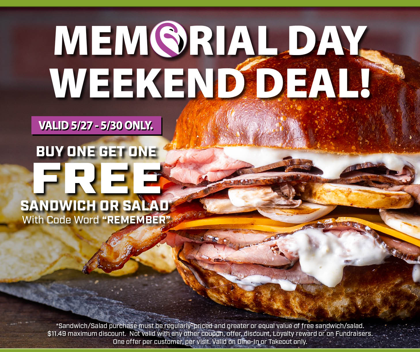 Memorial Day Weekend Deal! Isaac's Restaurants